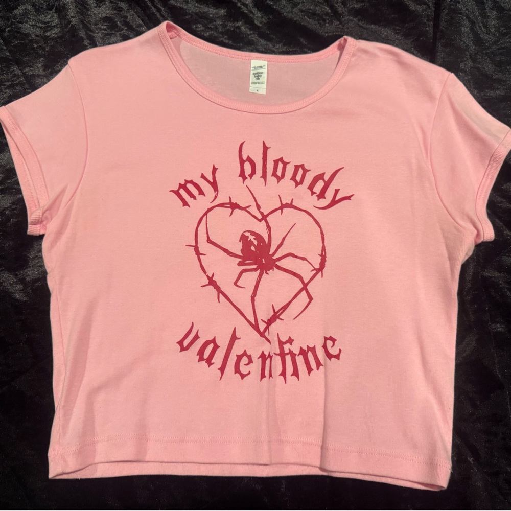Pink My Bloody Valentine baby tee